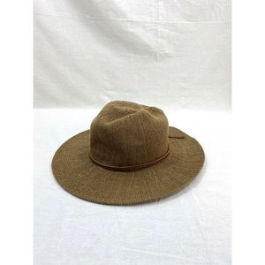 Floppy brown straw hat
